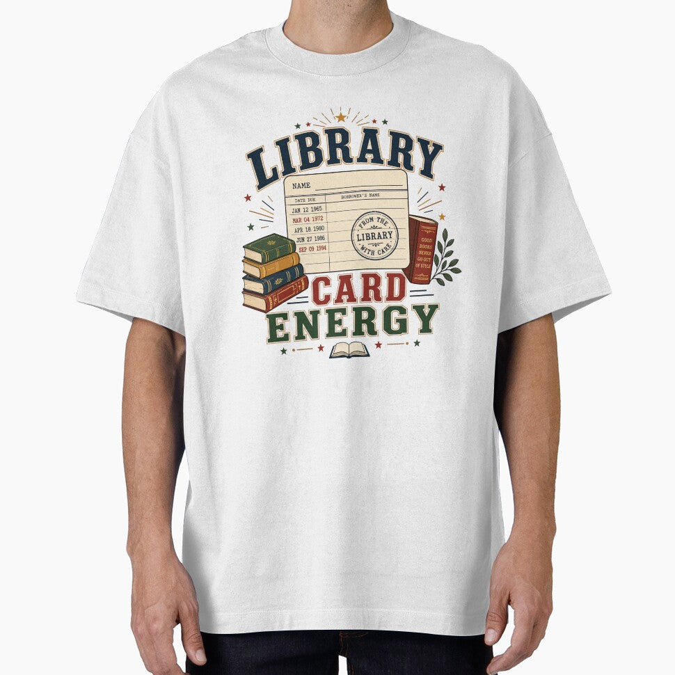 Library Card Energy Vintage Book Lover Librarian Shirt by The Vault Shop