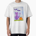Original Cute Purple Cat Halloween Art  by Brenda Knoll by Brenda  Knoll