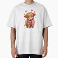 Cute Highland Cow Design For Women Girls Teens Scottish Highland Cow T-Shirt by PalleteCreation
