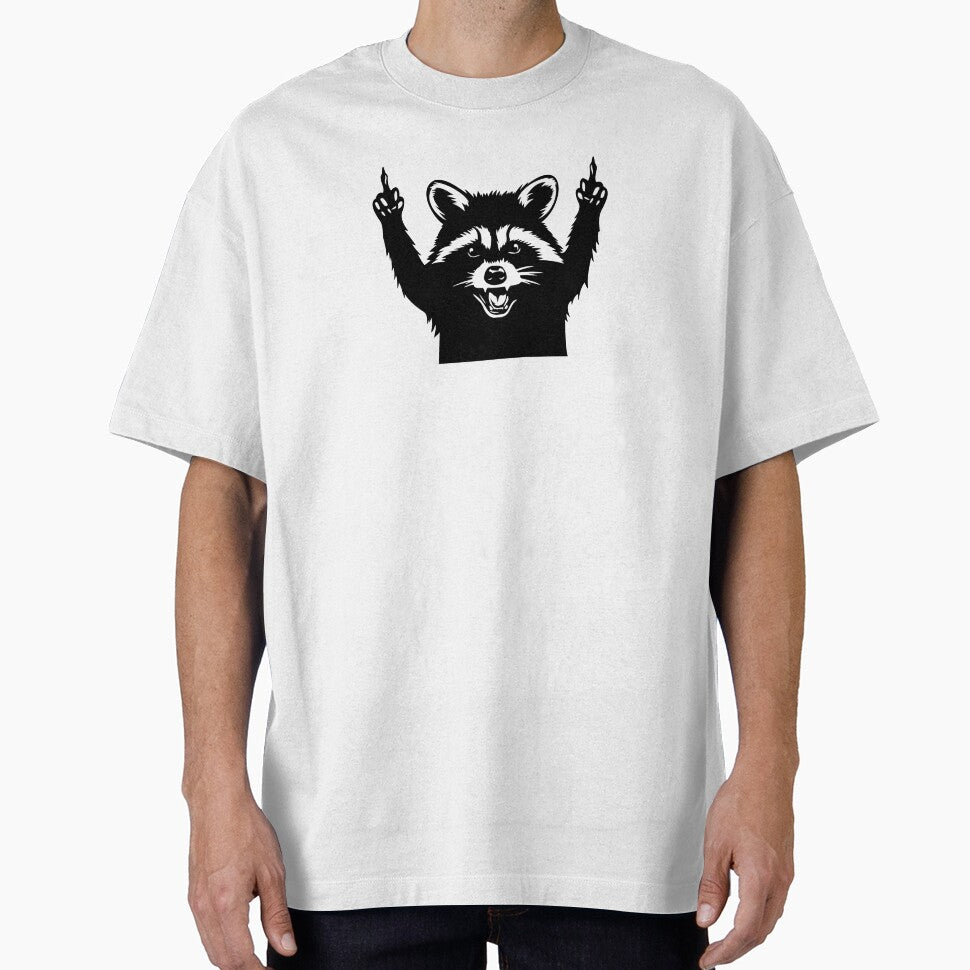 Angry Raccoon showing middle finger by uxcomshop