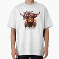 Funny Floral Hairy Scottish Animal Cow Lover Farmers by ArtTee-Folie0