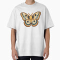 Cream Lunar Moth Celestial Sticker by PixelBrujeria