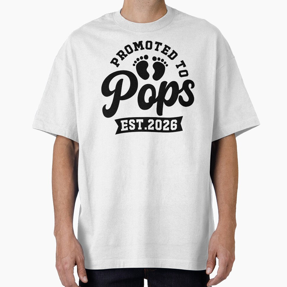 Promoted To Pops est. 2026 Soon To Be Pops 2026 Expecting Father Announcement by gunaone-design
