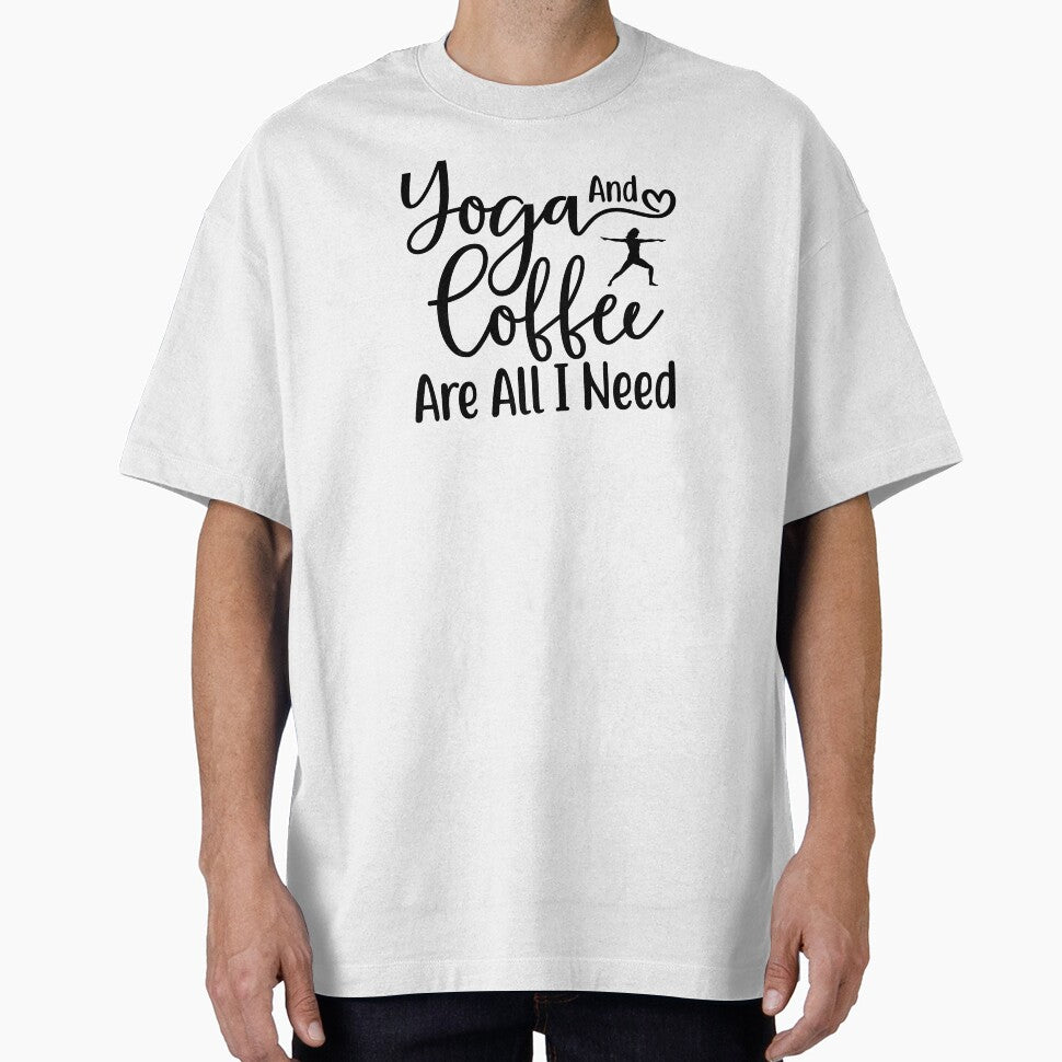 Yoga Saying Yoga and Coffee Are All I Need Motivational Quote by SoccaTamam