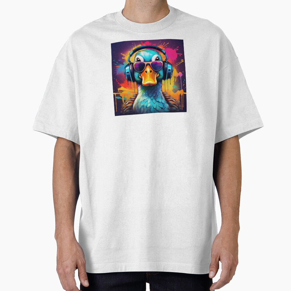 Graffiti duck wearing headphones and sunglasses by Boxing Kangaroo Retail Company