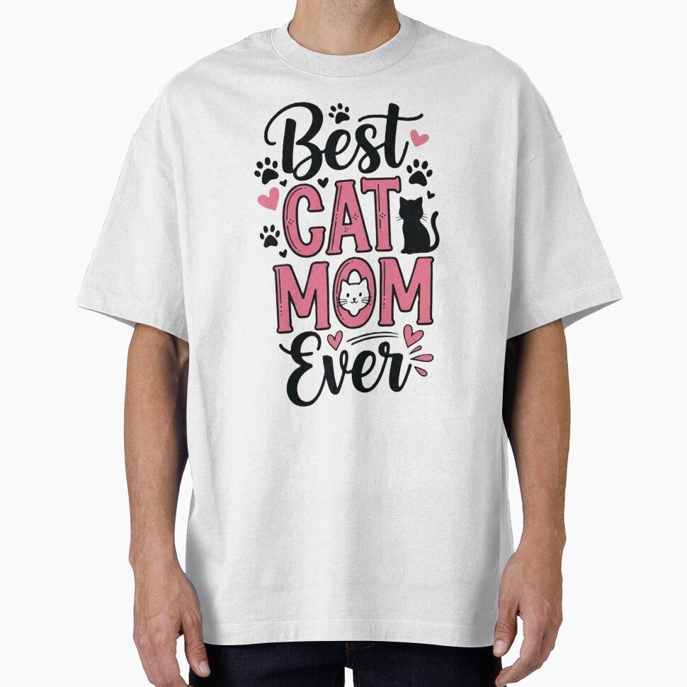 Best Cat Mom Ever Cute Cat Lover Mother's Day Gift T-Shirt by EventDrop