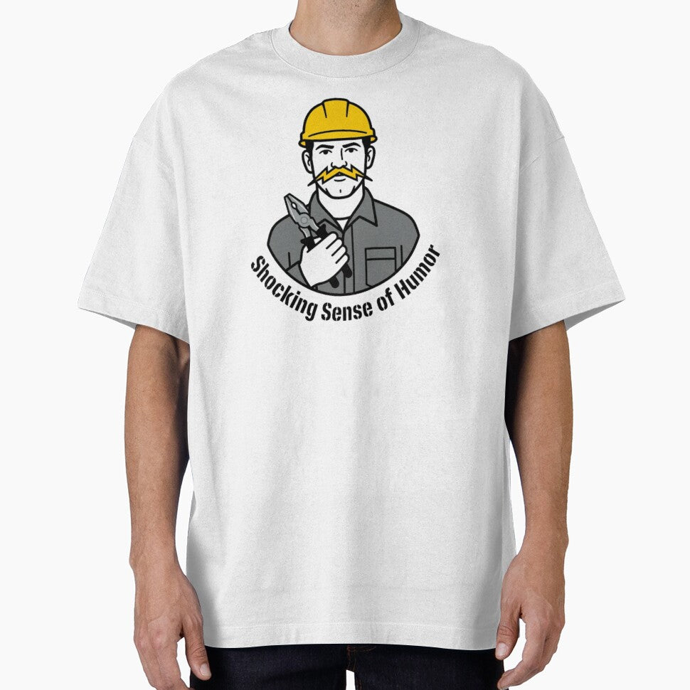 Funny Electrician Lightning Bolt Mustache Trade Design by NeonNerd Studio