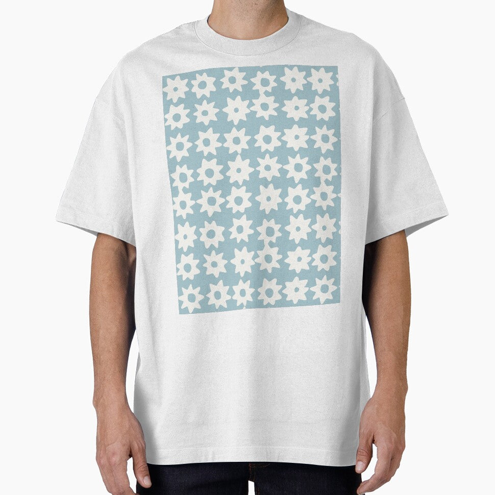 BOHO STAR PATTERN TEAL GREY by blomastudios