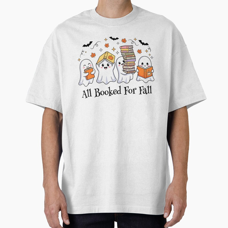 All Booked for Fall Cute Ghost Book Lover Halloween by NoeValdric
