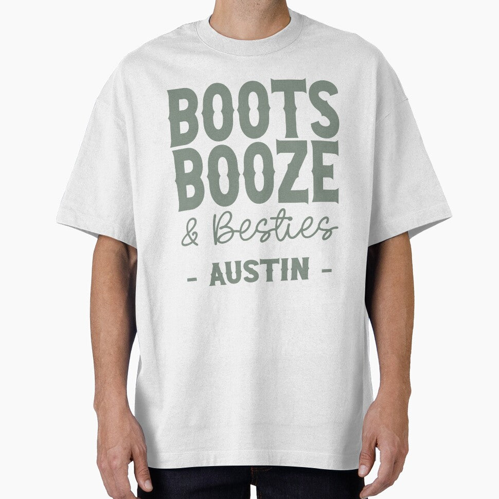Austin Bachelorette Party Sage Green Boots Booze and Besties Country Western Design by mysticblvd