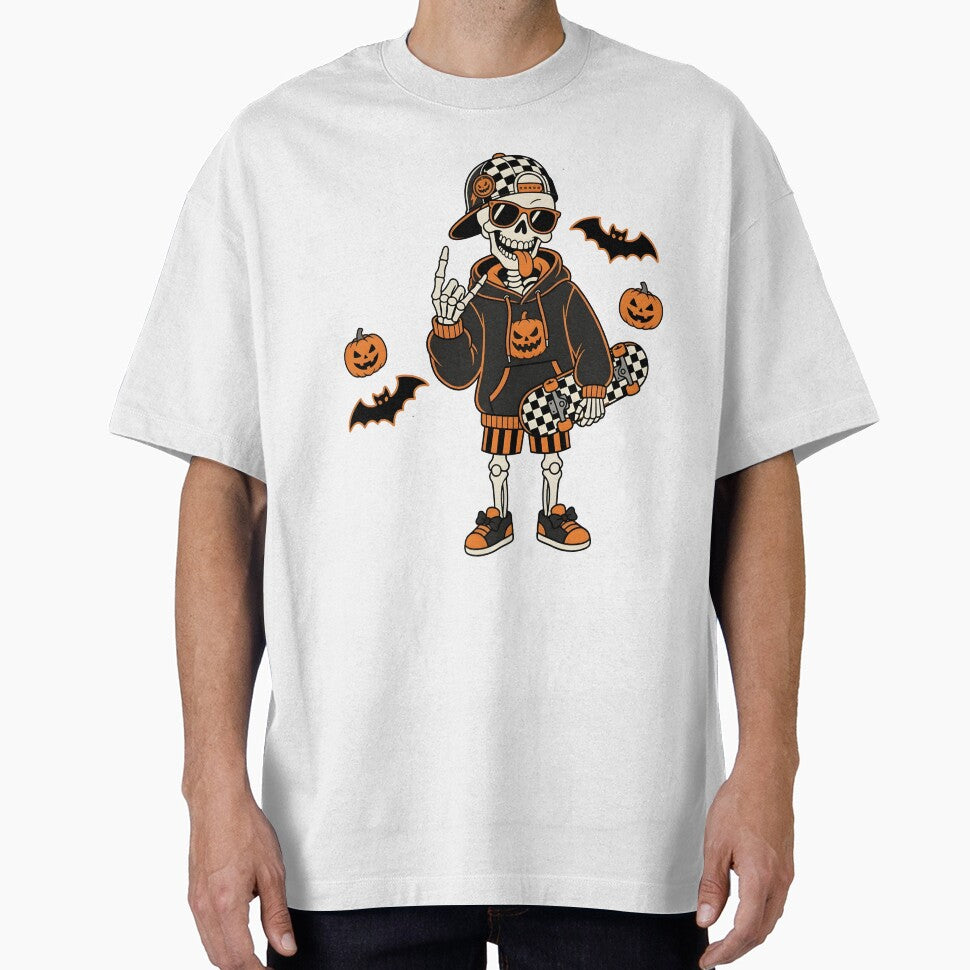 Skateboard Skeleton Boys Halloween by KroghDs