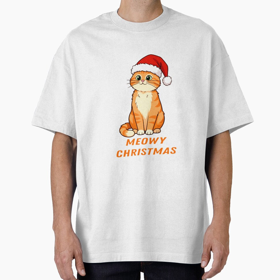 Meowy Christmas Cute Cat | Funny Santa Cat Holiday Gift Design by SmartDesigner-