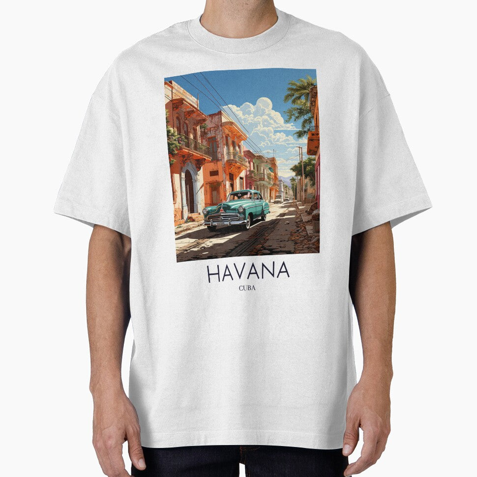 A Pop Art Travel Print of Havana - Cuba by StudioRedKoala