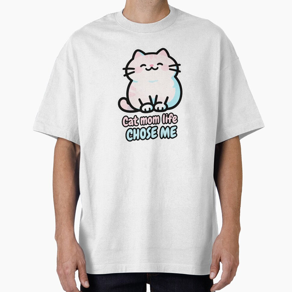 Cat Mom Life Chose Me – Funny Cat Mom Design by CatVibesStudio