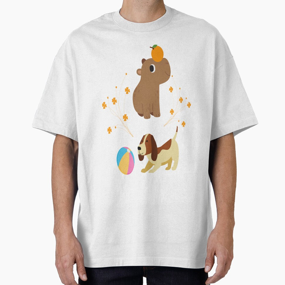Capybara And Dog,Capybara With Oranges,Capybara Funny, Cute Capybara,Capybara Love, by Tamas Das