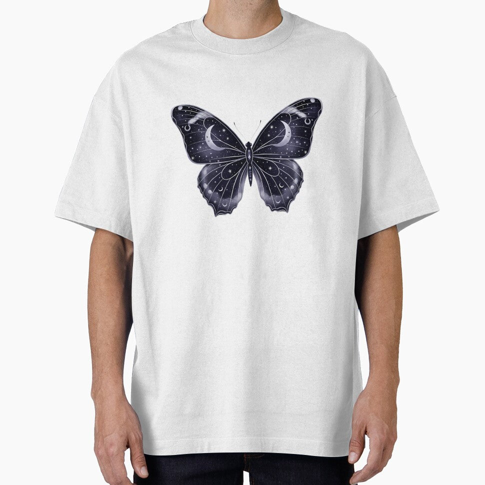 Butterfly With Stars And Moon Pattern On Wings Mystical by pumsquare