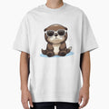Cute Baby Otter Wearing Cool Sunglass by quotopia