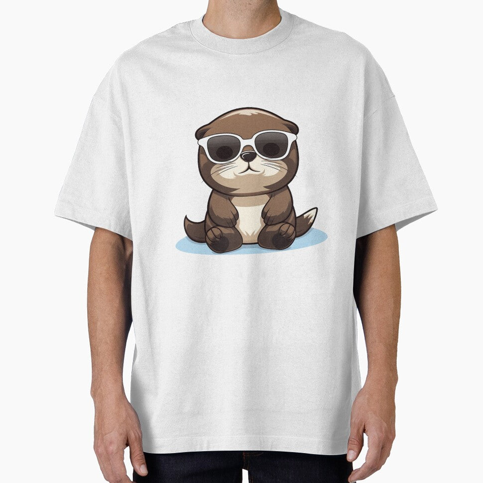Cute Baby Otter Wearing Cool Sunglass by quotopia