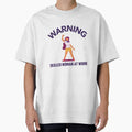 Warning Skilled Woman at Work Female Electrician by FlyleyShop