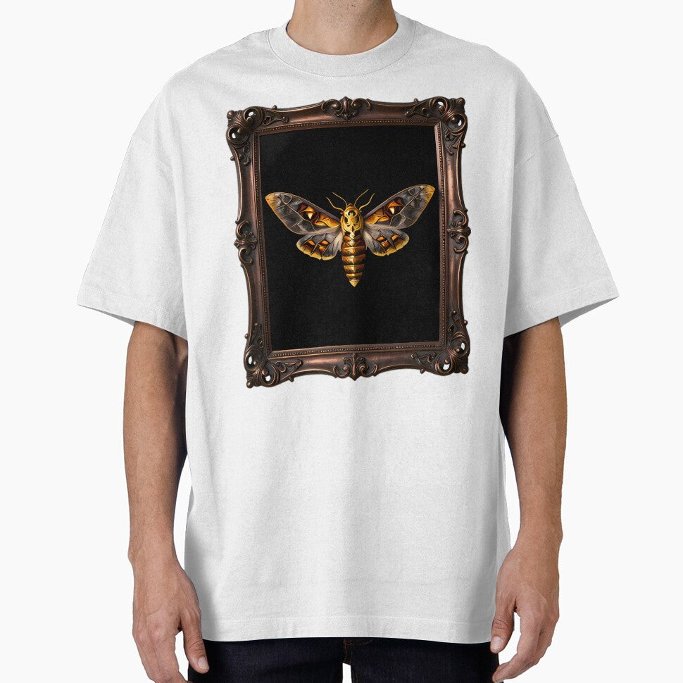 Gothic Deaths-Head Hawkmoth Obsidian Scrying Mirror by IllumeInk