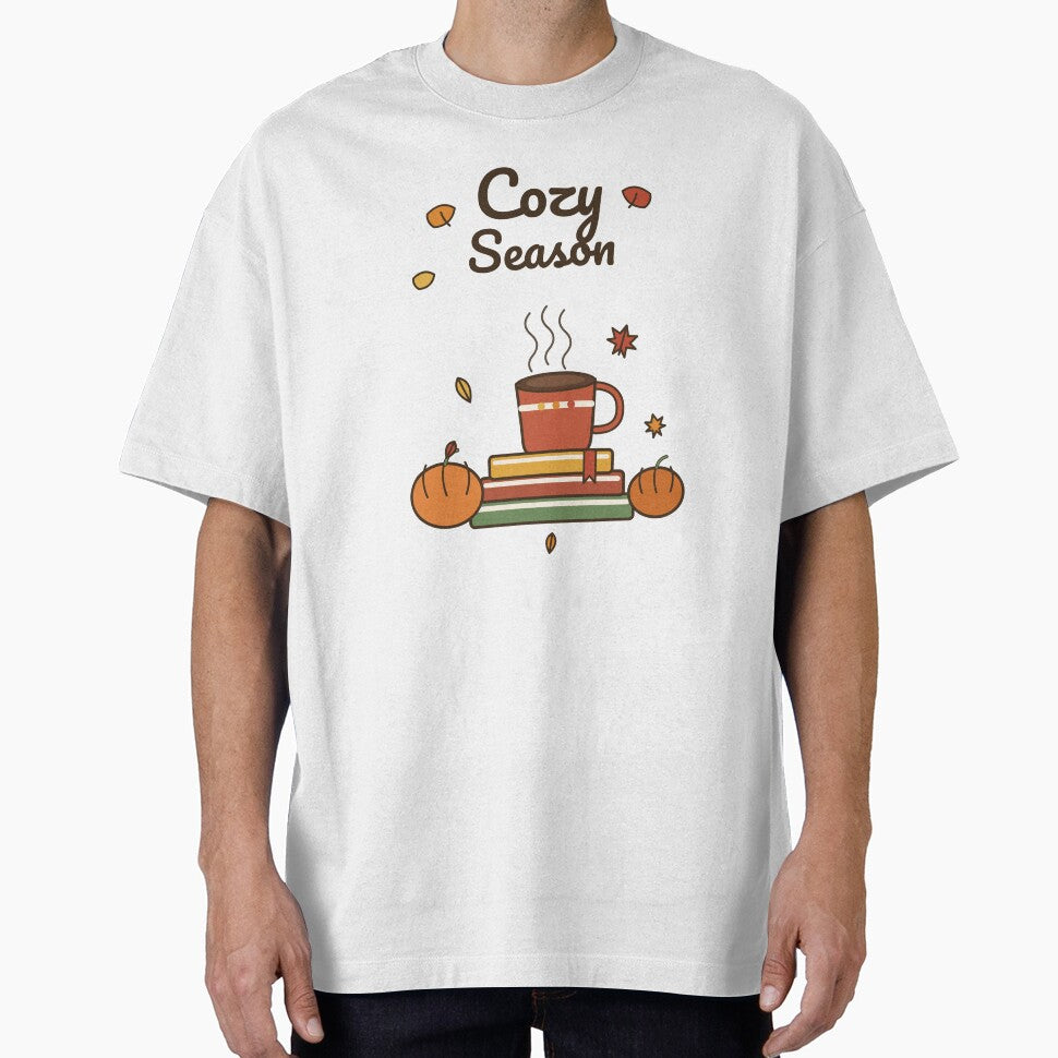 Cozy Season Coffee, Books & Pumpkins Fall Autumn Art by BareSleeves