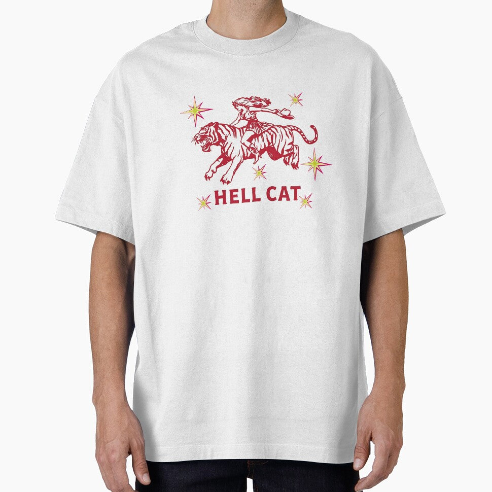 Vintage Cowgirl Hell Cat T-Shirt - Retro Cowgirl Western Shirt - Aesthetic Tee - Tiger Shirt - Funny Trendy Shirt - Gift for Her or Him by ezuldeen48