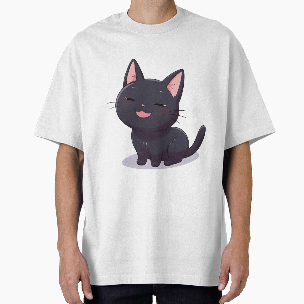 Smiling Black Cat – Cute Kawaii Halloween Kitty by Dream Magic Co