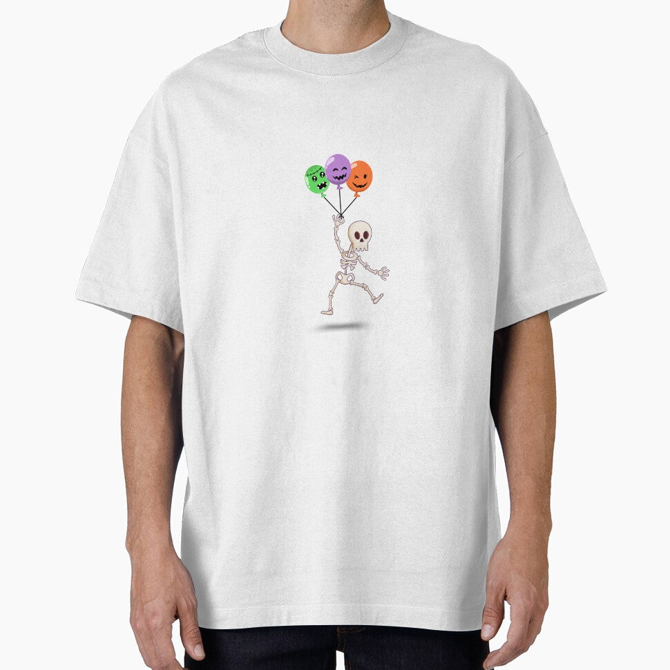 Halloween Skeleton Floating on Balloons by CheekySniffy