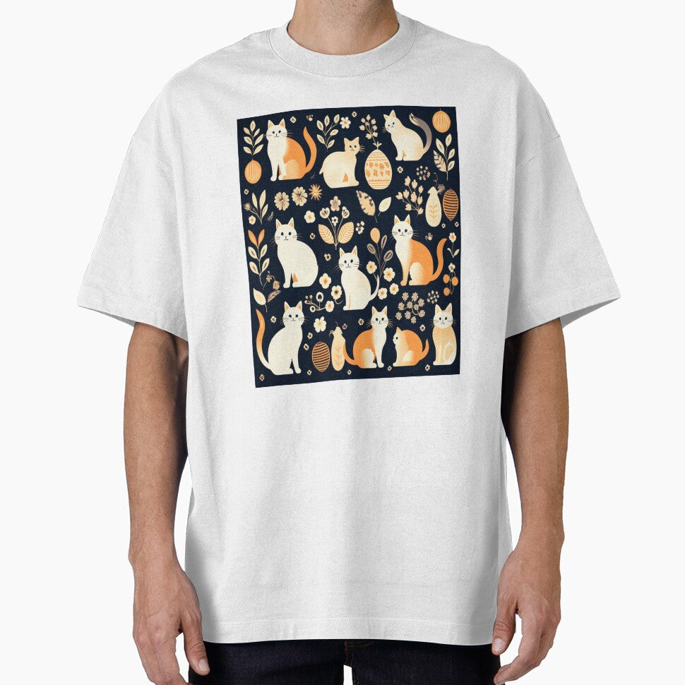 Boho - Abstract Blue Cat Pattern by PatternInArt