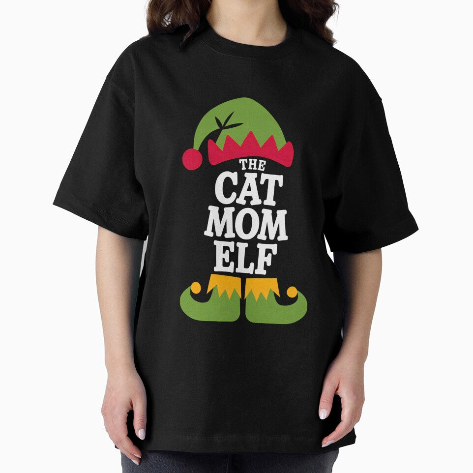 The Cat Mom Elf Christmas Gift Mommy Funny Christmas by SlocifieShop