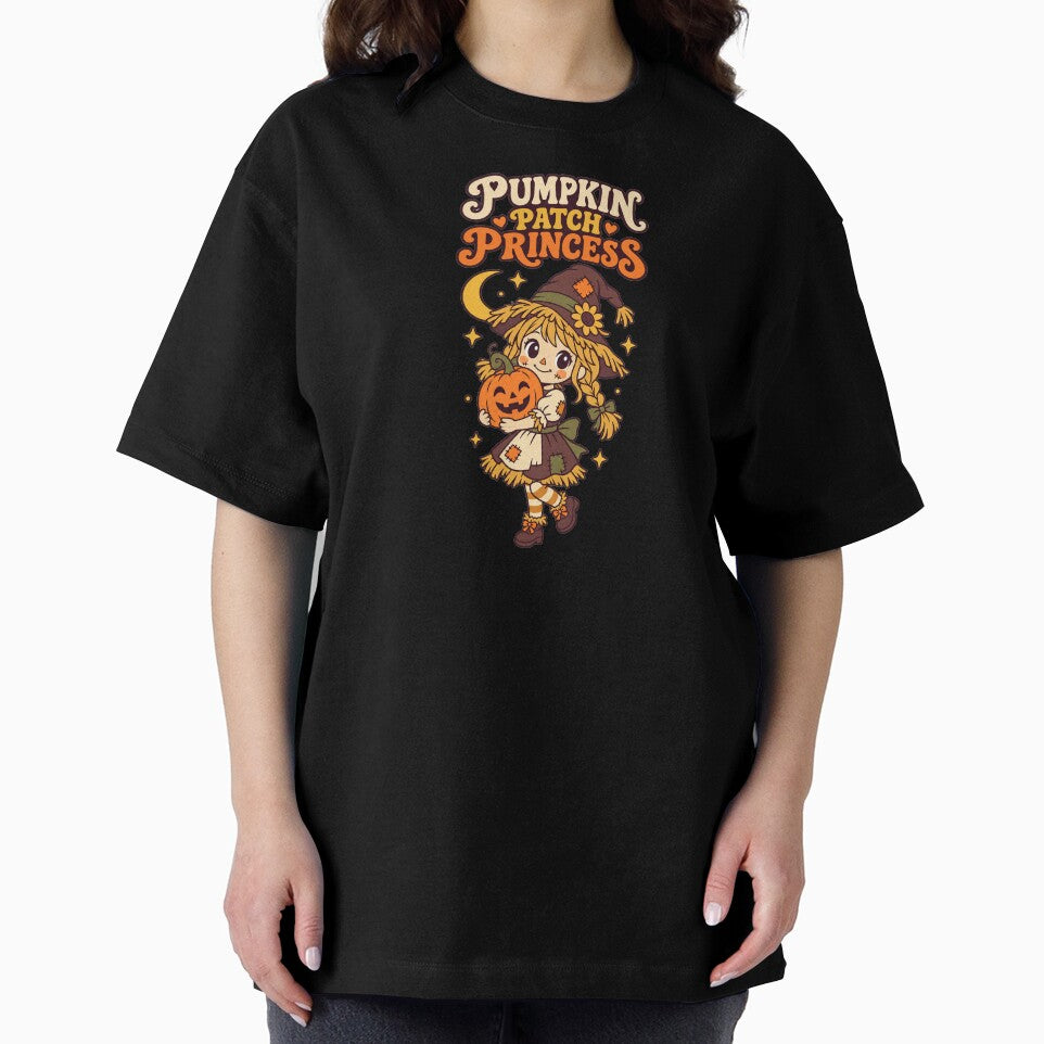 Pumpkin Patch Princess Cute Kids Halloween Scarecrow Girl Fall Pumpkin Design by VK Innovations