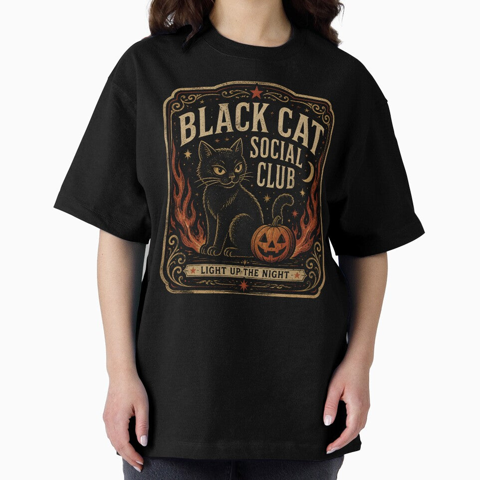 Black Cat Social Club Vintage Halloween by KristenosNehk