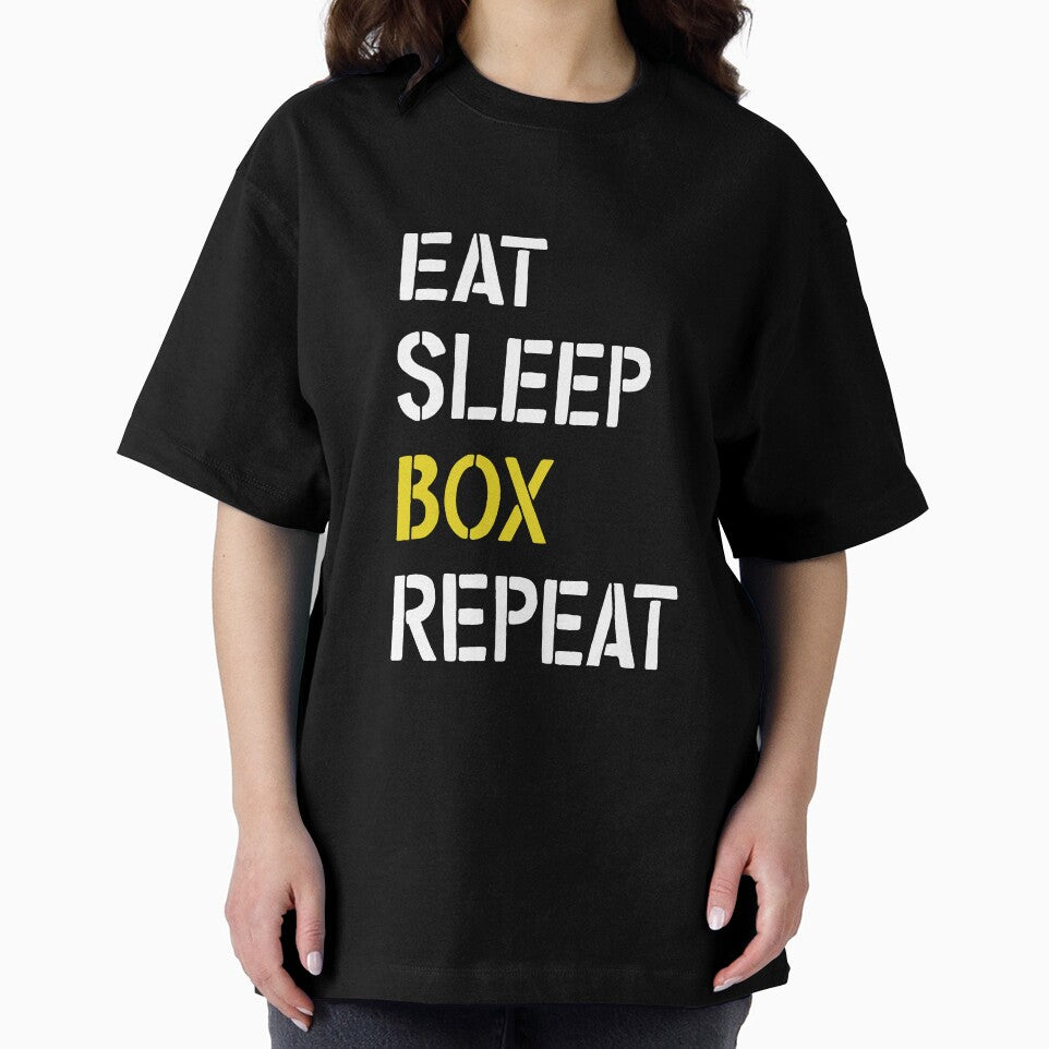 Eat Sleep Box Repeat Boxing Funny Boxer Apparel Boxing Fan, Box Eat Sleep Repeat Gift by Rachiirt
