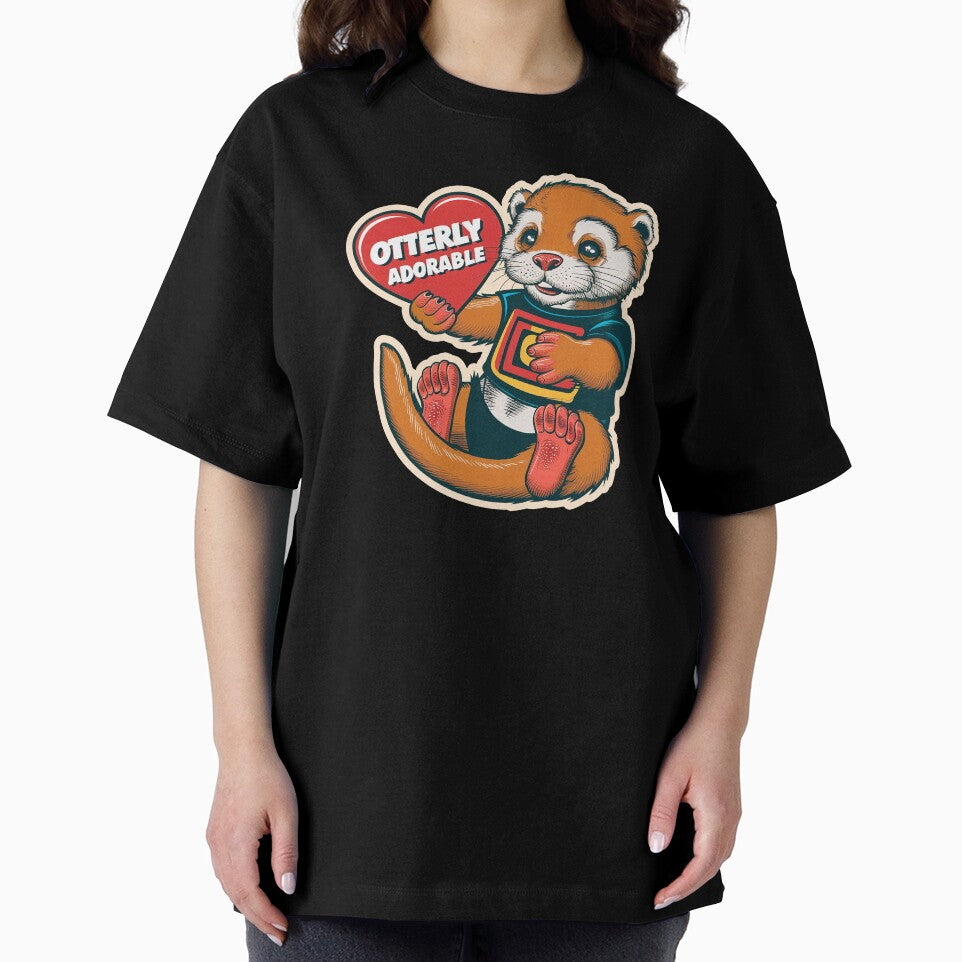 "Otterly Adorable" Vintage Funny Otter Lover Cute T-Shirt by Witty Shirts