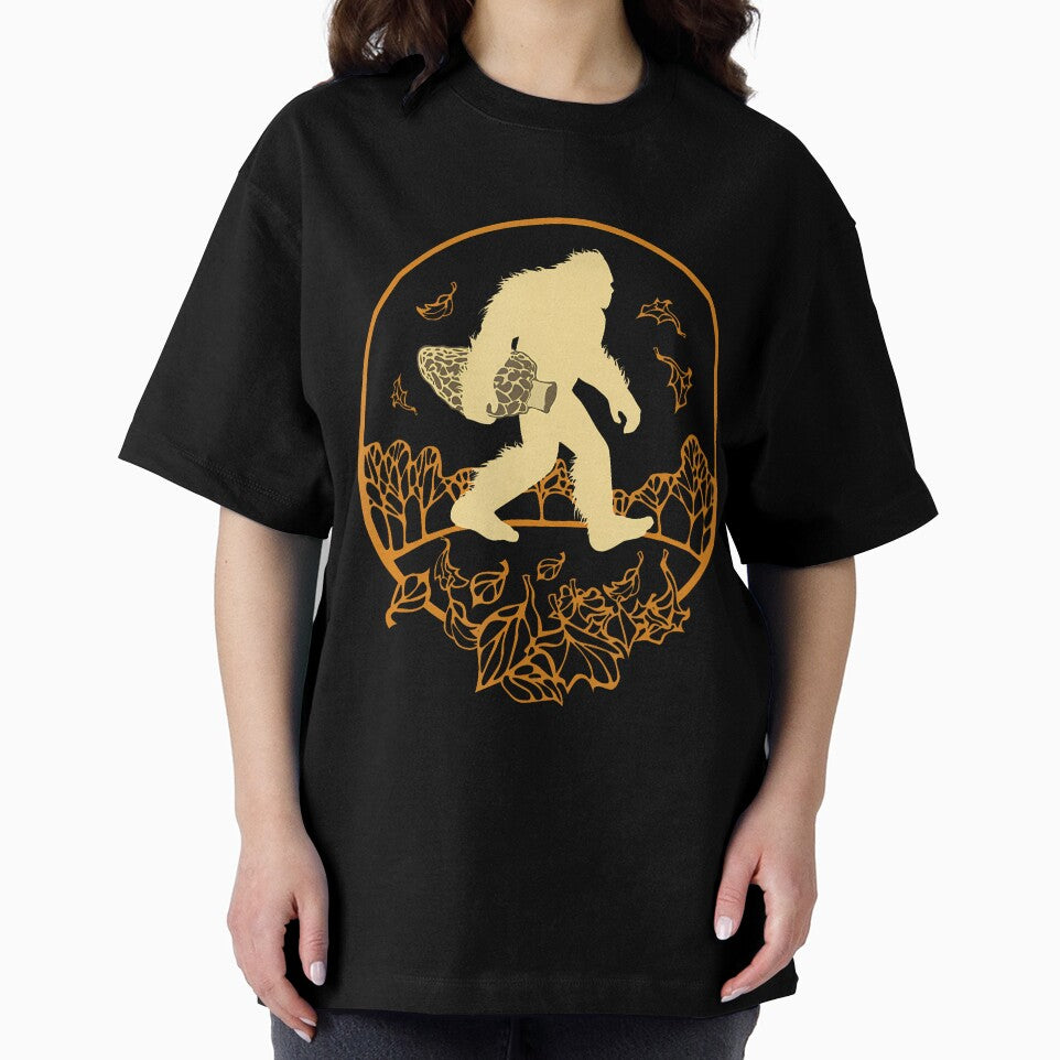 Bigfoot With Morel Mushroom Woodland by jaharsenist