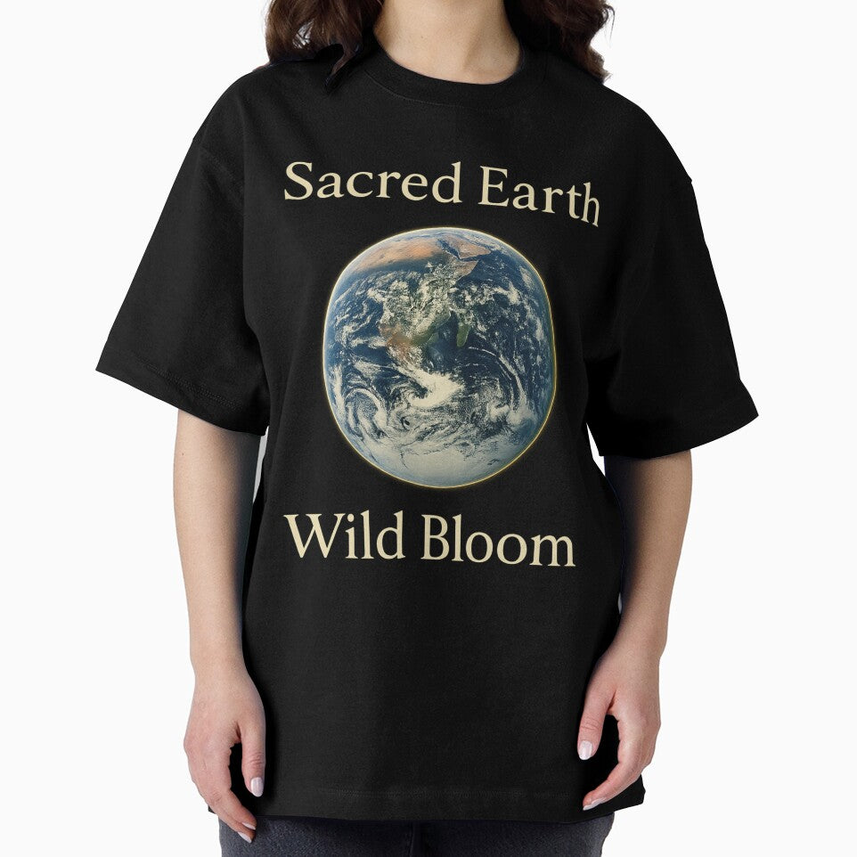 Sacred Planet, Bold Bloom – Cosmic Earth Love Design by AATGShop