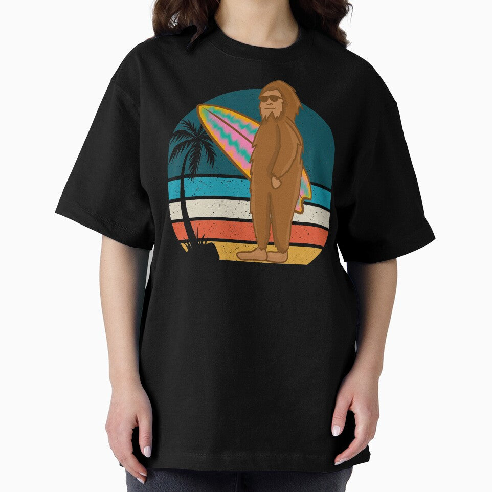 Bigfoot Surfing Under The Palm Tree by tpixx