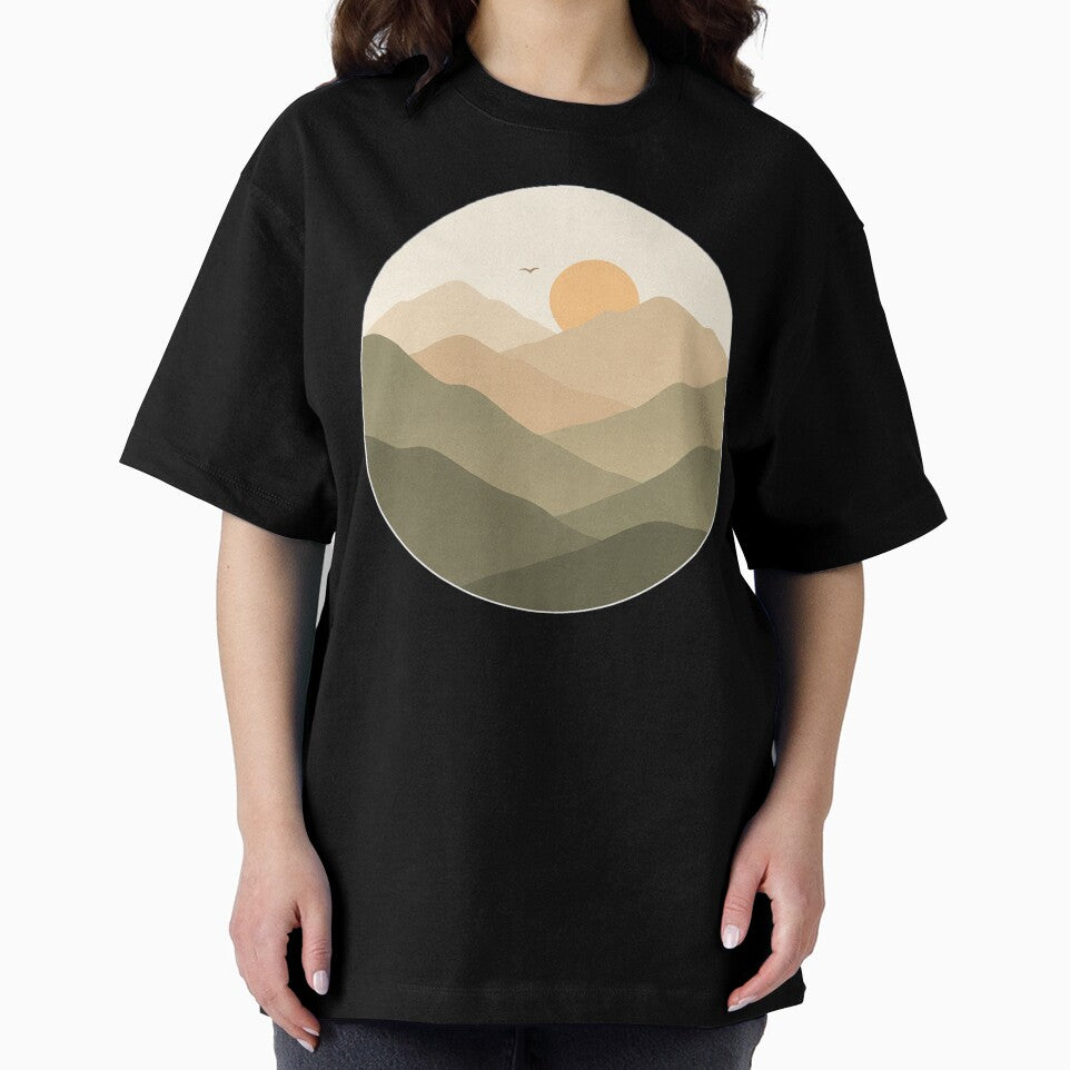 Minimal Mountain Badge – Scandinavian Hiking Emblem Illustration by Fernova