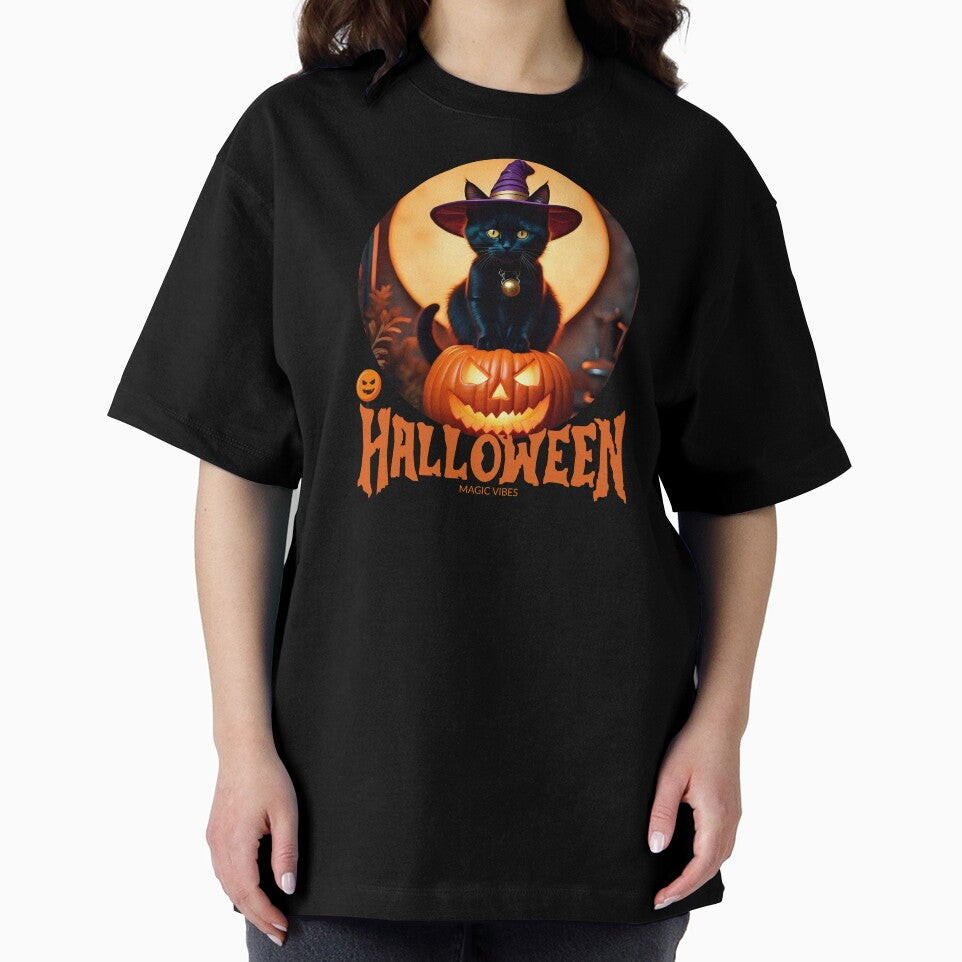 Creepy Cute Black Cat | Halloween Magical Vibes by Mirosou