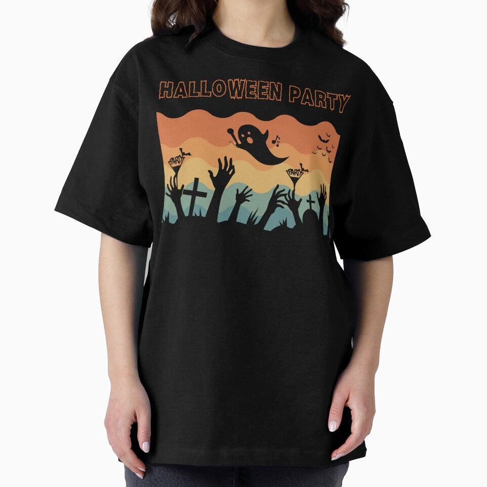 Retro Halloween Vintage.Halloween Party.Spooky cemetery. by JAGA-ALIME