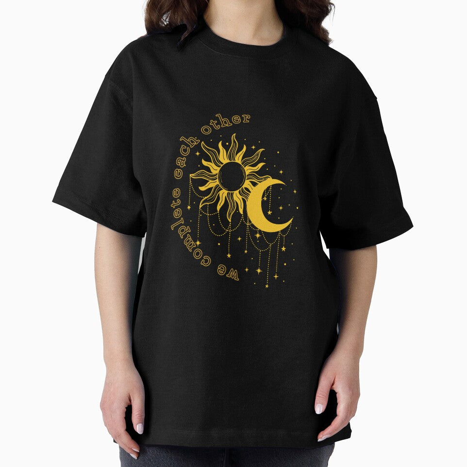 Celestial   black and   yellow colourful  Cute  design with moon and  sun and stars 6 by CosmicNook1
