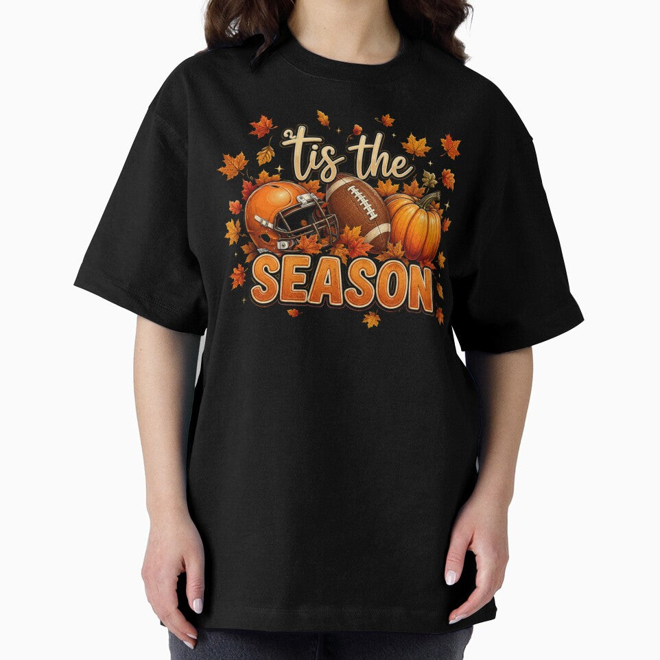 Tis The Fall Football Season Pumpkin Autumn Design by Artbyrome