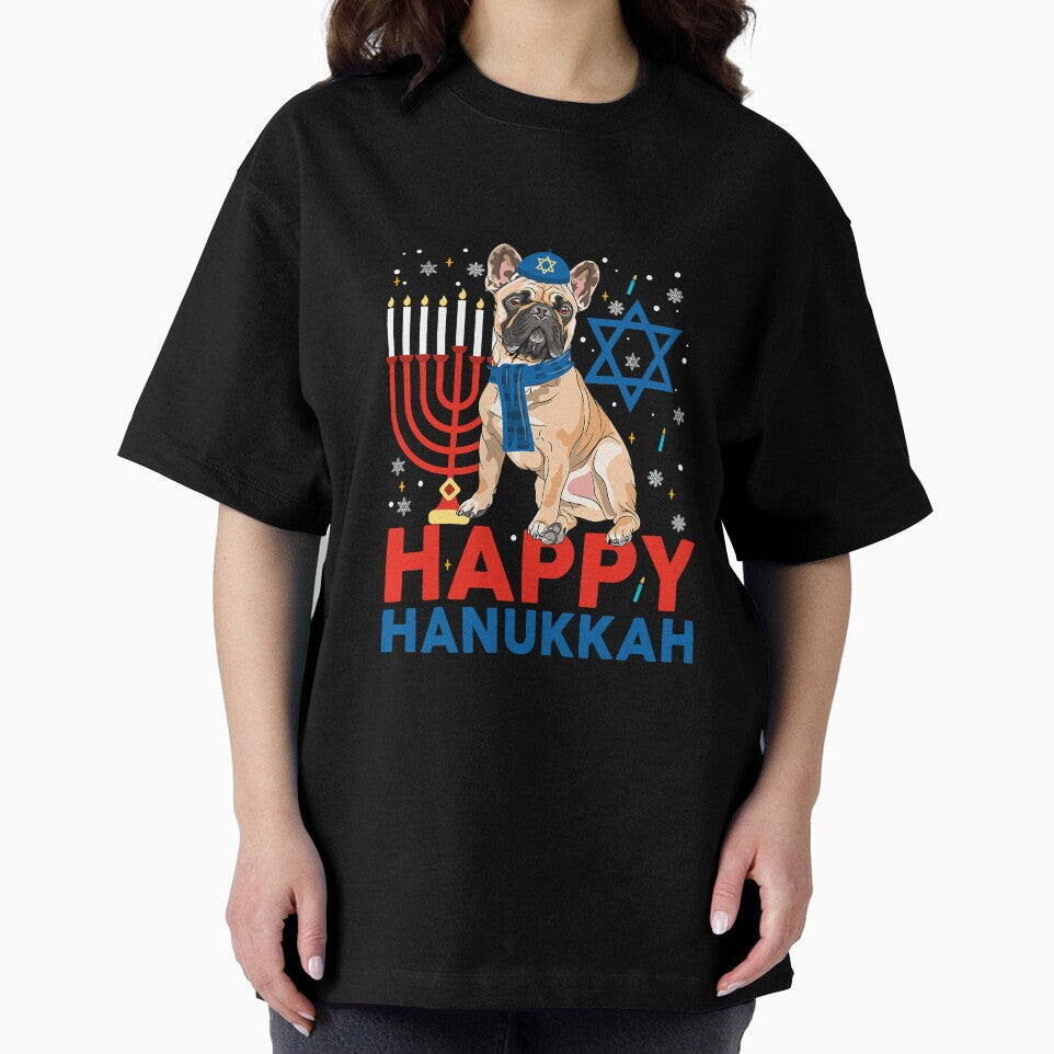 Happy Hanukkah Frenchie Jewish French by NeverLoseSF