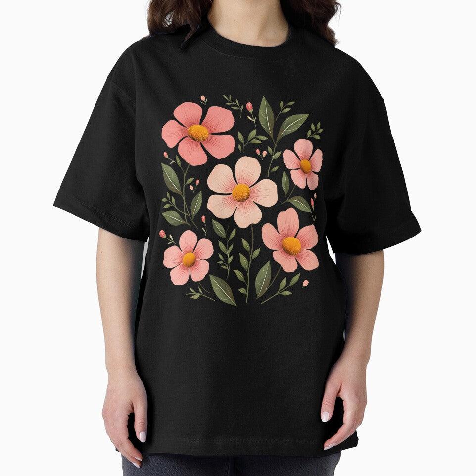 Botanical Pink Wildflowers Boho Floral by PaulaStokes2