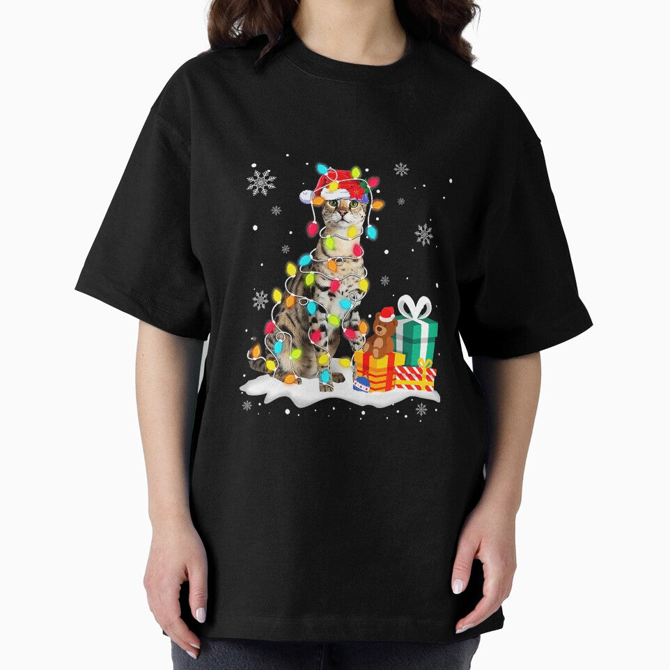 Funny Savannah Christmas Light Cat Dad by reyeskhan79