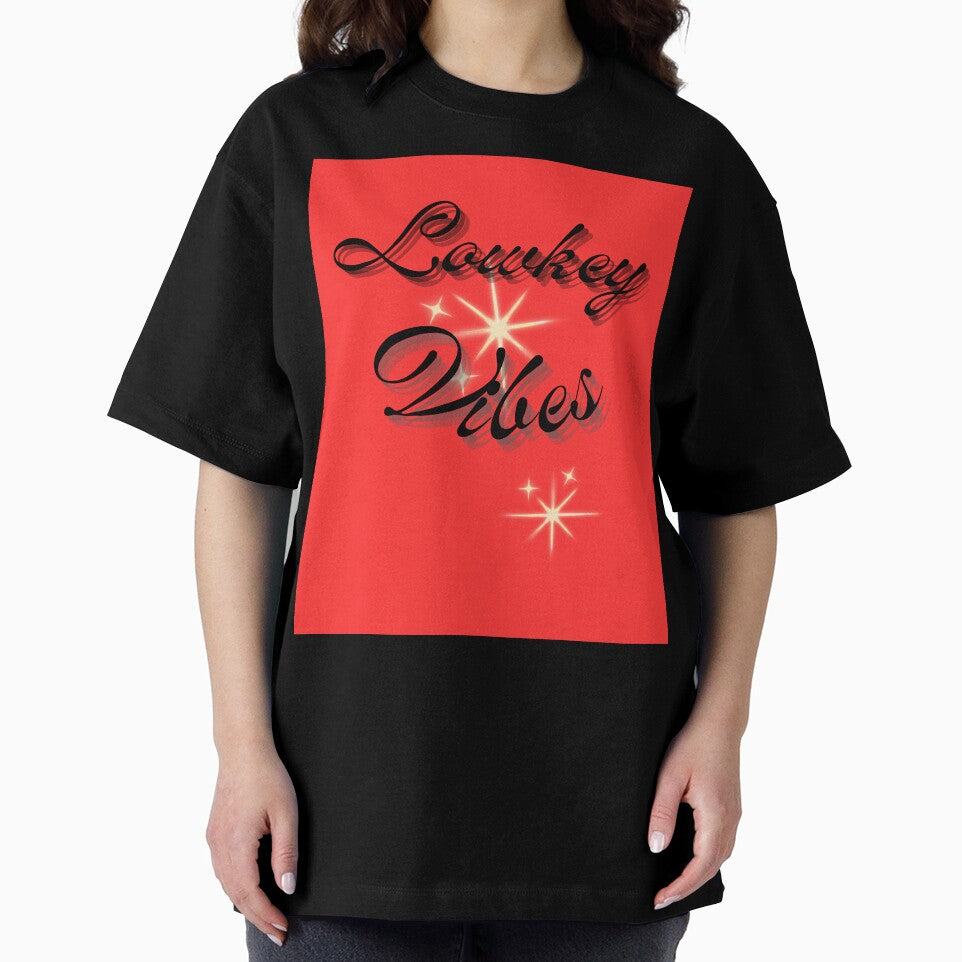 Lowkey Vibes Sparkle Script Red Aesthetic Print by Extremeallie