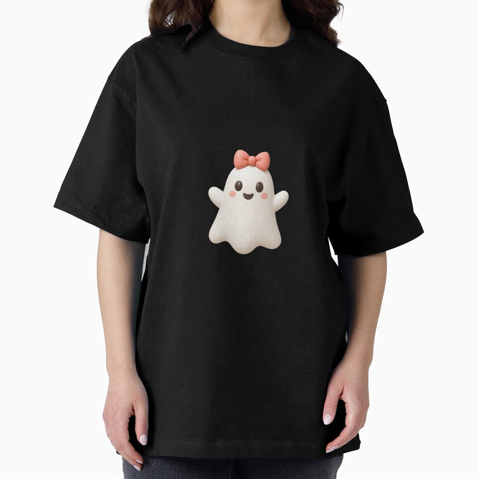 Cute 3D Halloween Ghost With Pink Bow by deisgnsbyshane