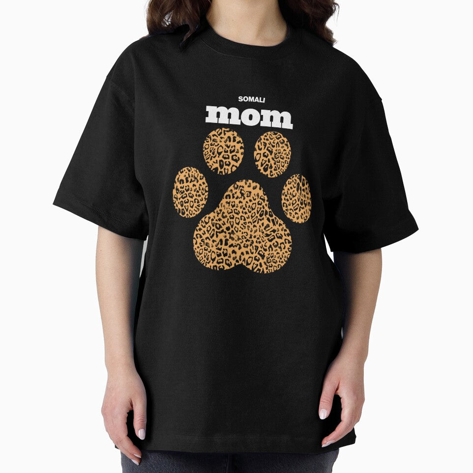 Somali Mom, Cute Leopard Print Cat Paw for Cat Moms, Fur Mamas & Kitten/Pet Lovers by HauteLeopard