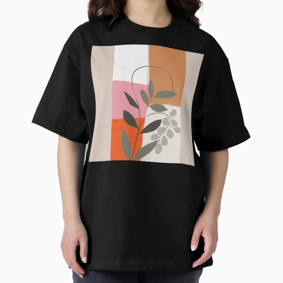 Boho Caramel Hues, Pink, And Orange Abstract Leaves by DEC02