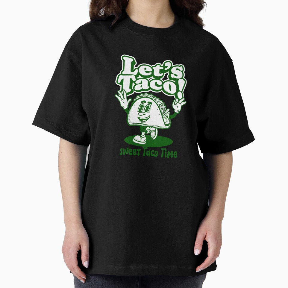 unique groovy taco food tshirt mascot character by sanwr
